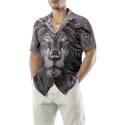 Lion Hawaiian Shirt, Polynesian Lion Tattoo Lion Aloha Shirt For Men And Women - Perfect Gift For Lion Lover, Husband, Boyfriend, Friend, Family - Image 5