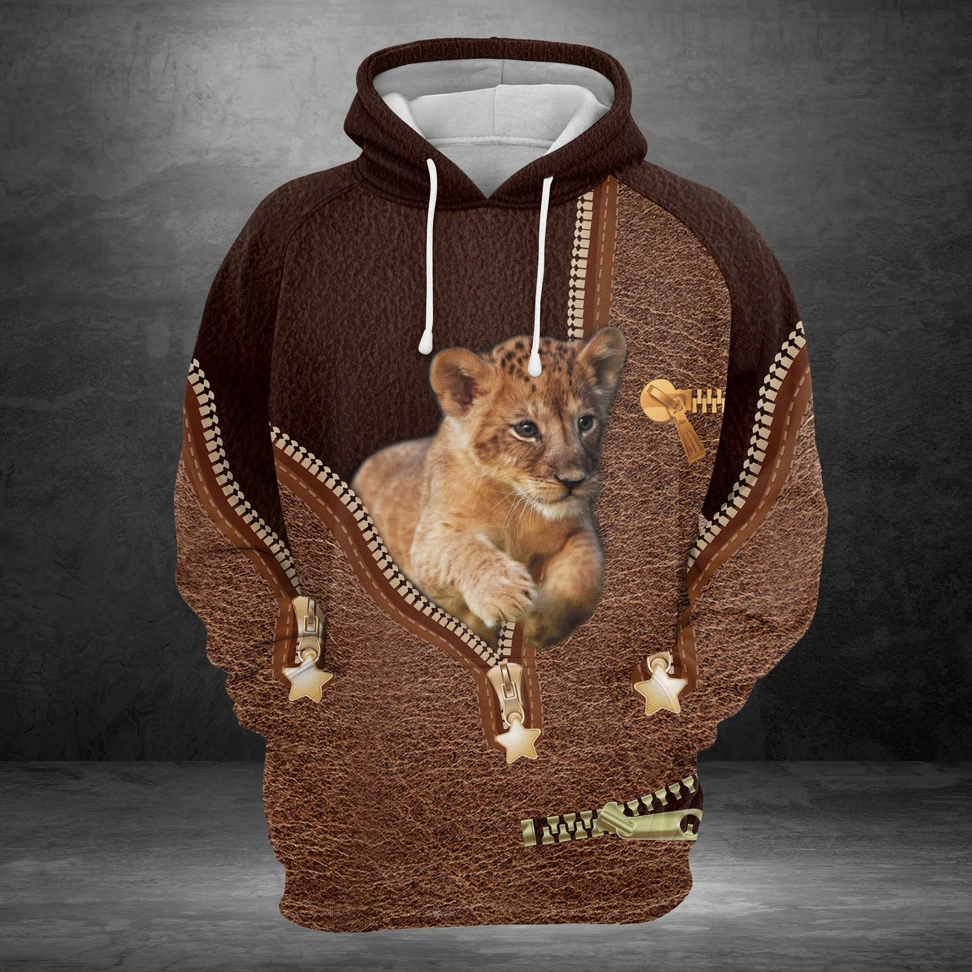 Lion Leathe Pullover Premium Hoodie, Perfect Outfit For Men And Women On Christmas New Year Autumn Winter