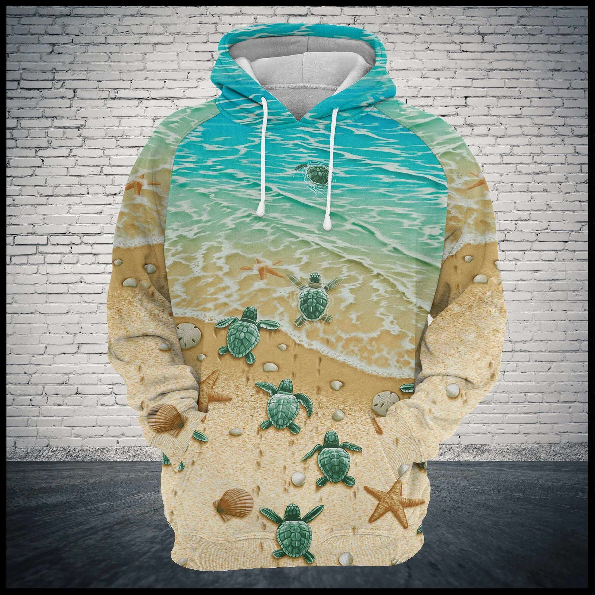 Little Turtle Pullover Premium Hoodie Back To The Sea, Perfect Outfit For Men And Women On Christmas New Year Autumn Winter