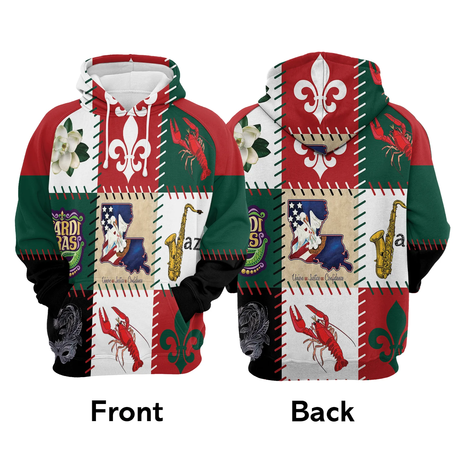Louisiana Famous Logo Pullover Premium Hoodie, Perfect Outfit For Men And Women On Christmas New Year Autumn Winter - Image 2