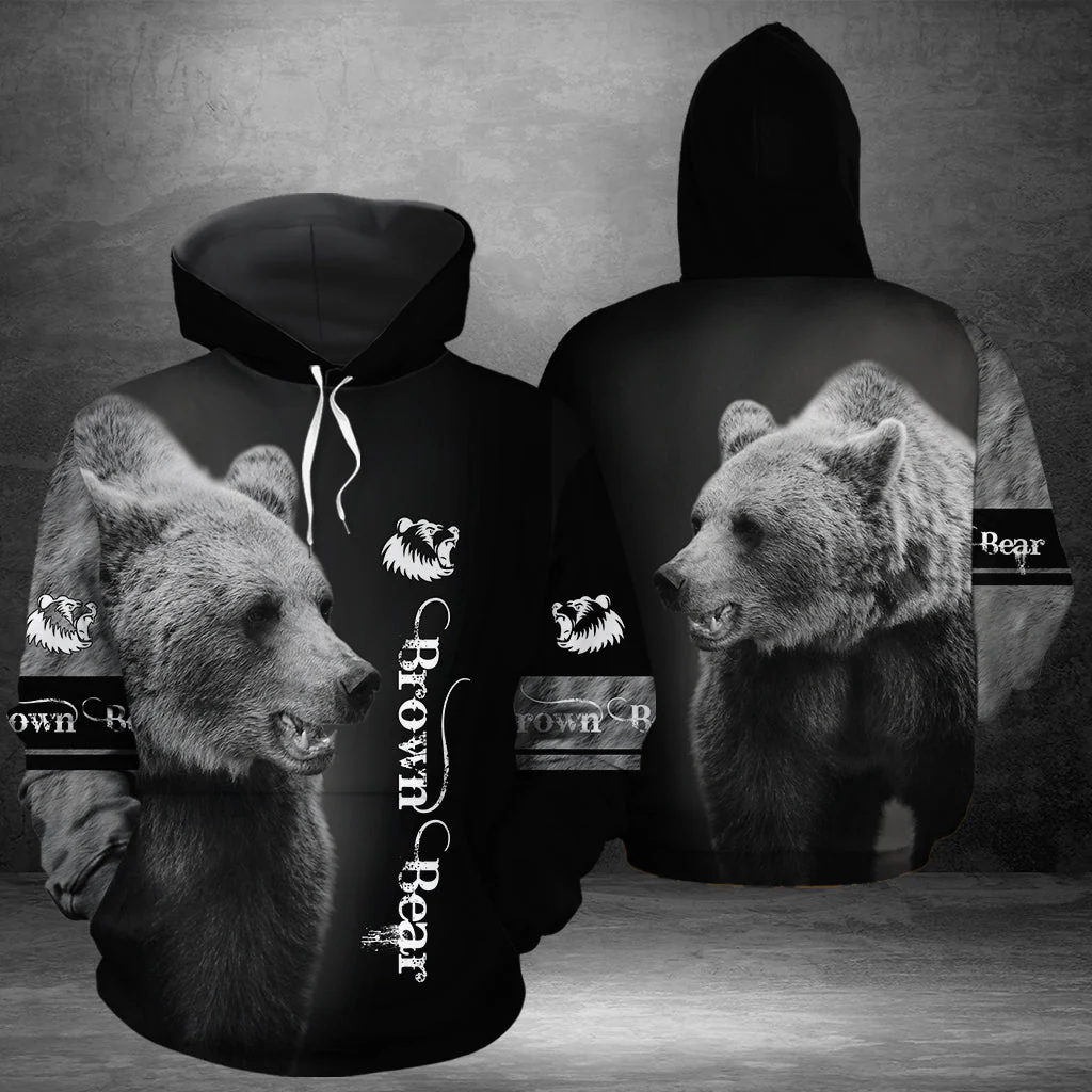 Love Brown Bear Pullover Premium Hoodie, Perfect Outfit For Men And Women On Christmas New Year Autumn Winter - Image 2
