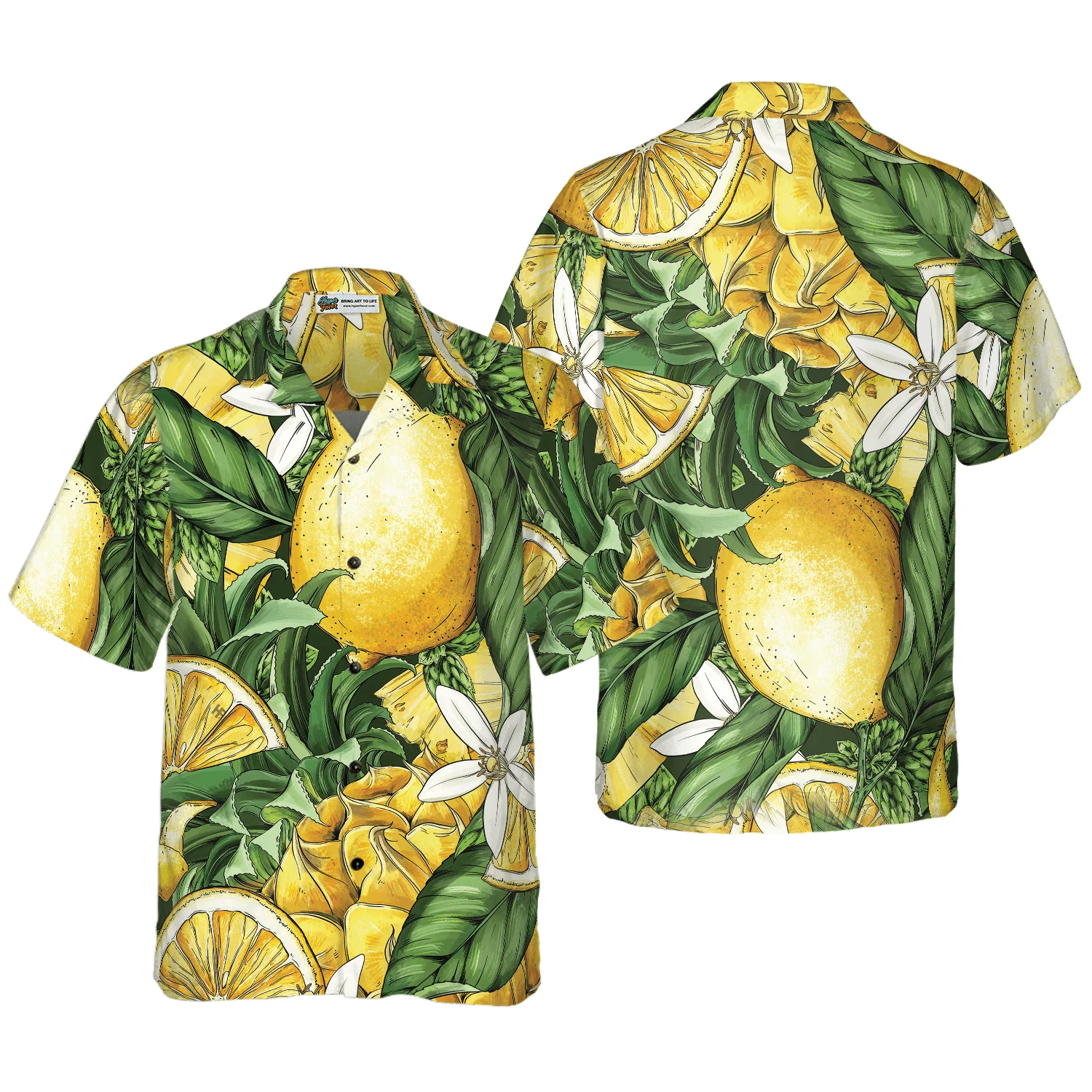 Luxury Summer Lemon & Pineapple Hawaiian Shirt, Colorful Summer Aloha Shirt For Men Women, Perfect Gift For Friend, Team, Family