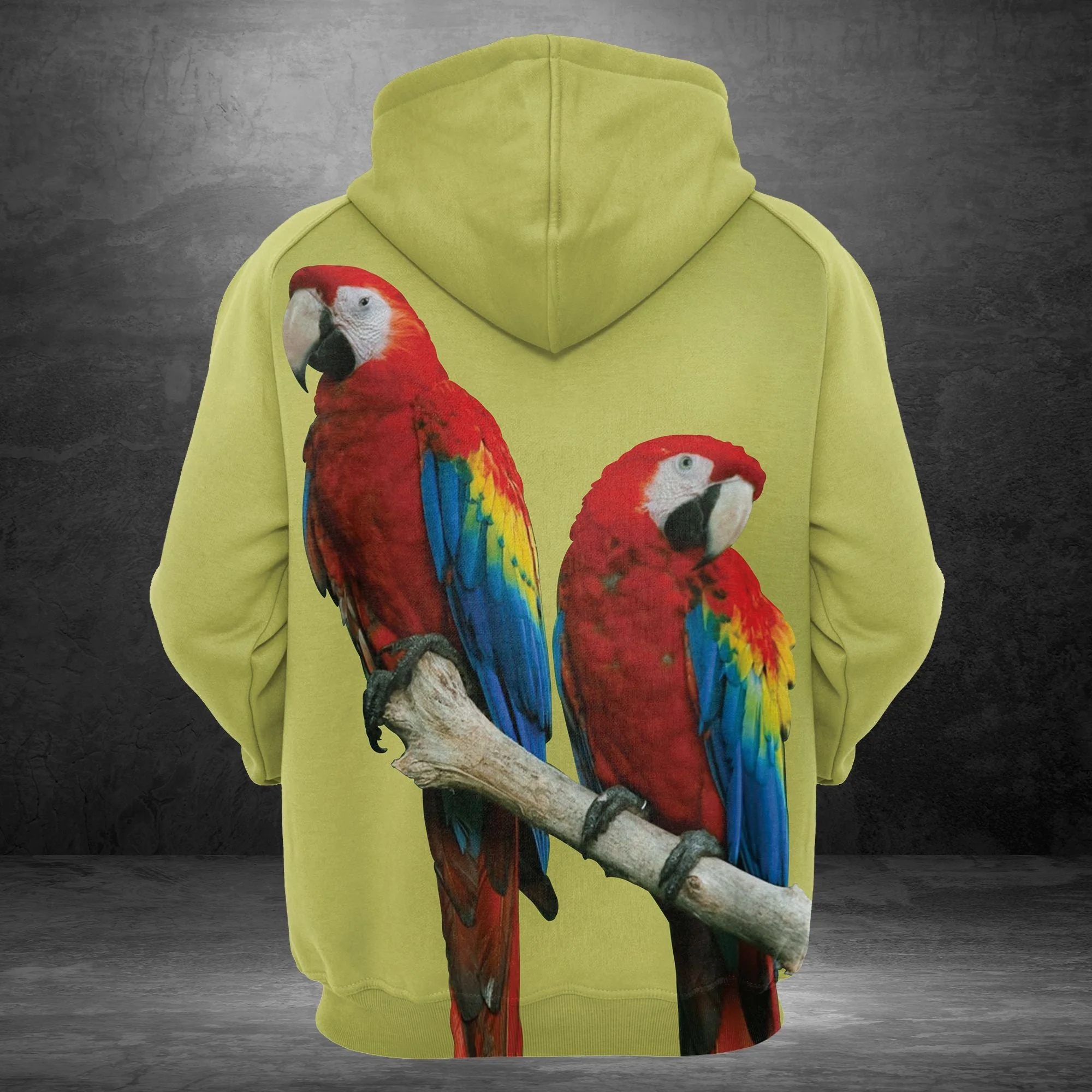 Macaw Parrot Couple Pullover Premium Hoodie Perfect Outfit For Men And Women On Christmas New Year Autumn Winter - Image 3