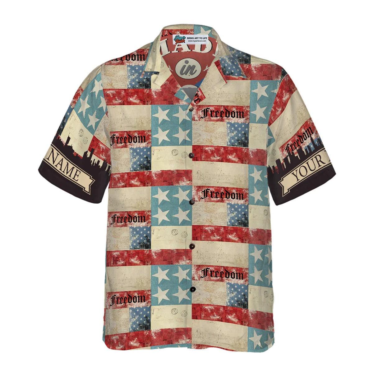 Made In USA Classic Vintage Custom Hawaiian Shirt, Made In USA Hawaiian Shirt, Custom Aloha Shirt - Perfect Gift For Men, Women, Friend, Family - Image 3