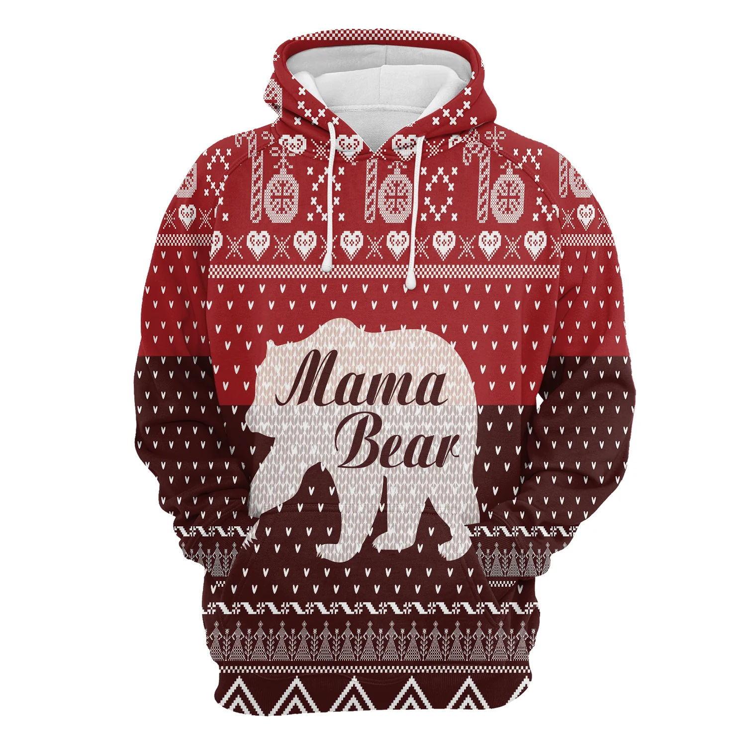 Mama Bear Christmas Pullover Premium Hoodie, Perfect Outfit For Men And Women On Christmas New Year Autumn Winter