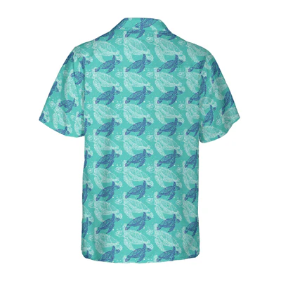 Marine Life Sea Turtle Hawaiian Shirt, Sea Turtle Aloha Shirt For Men - Perfect Gift For Sea Turtle Lovers, Husband, Boyfriend, Friend, Family - Image 2