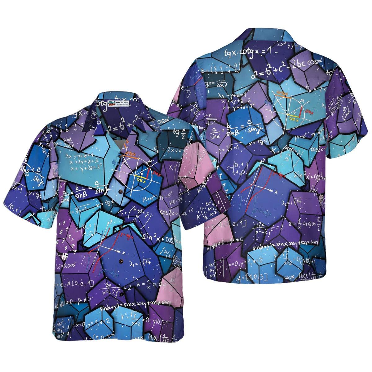 Math Aloha Hawaiian Shirt, Math Digital Pattern Hawaiian Shirt, Math Hawaiian Shirt For Summer - Perfect Gift For Men, Women, Math Lover, Friend