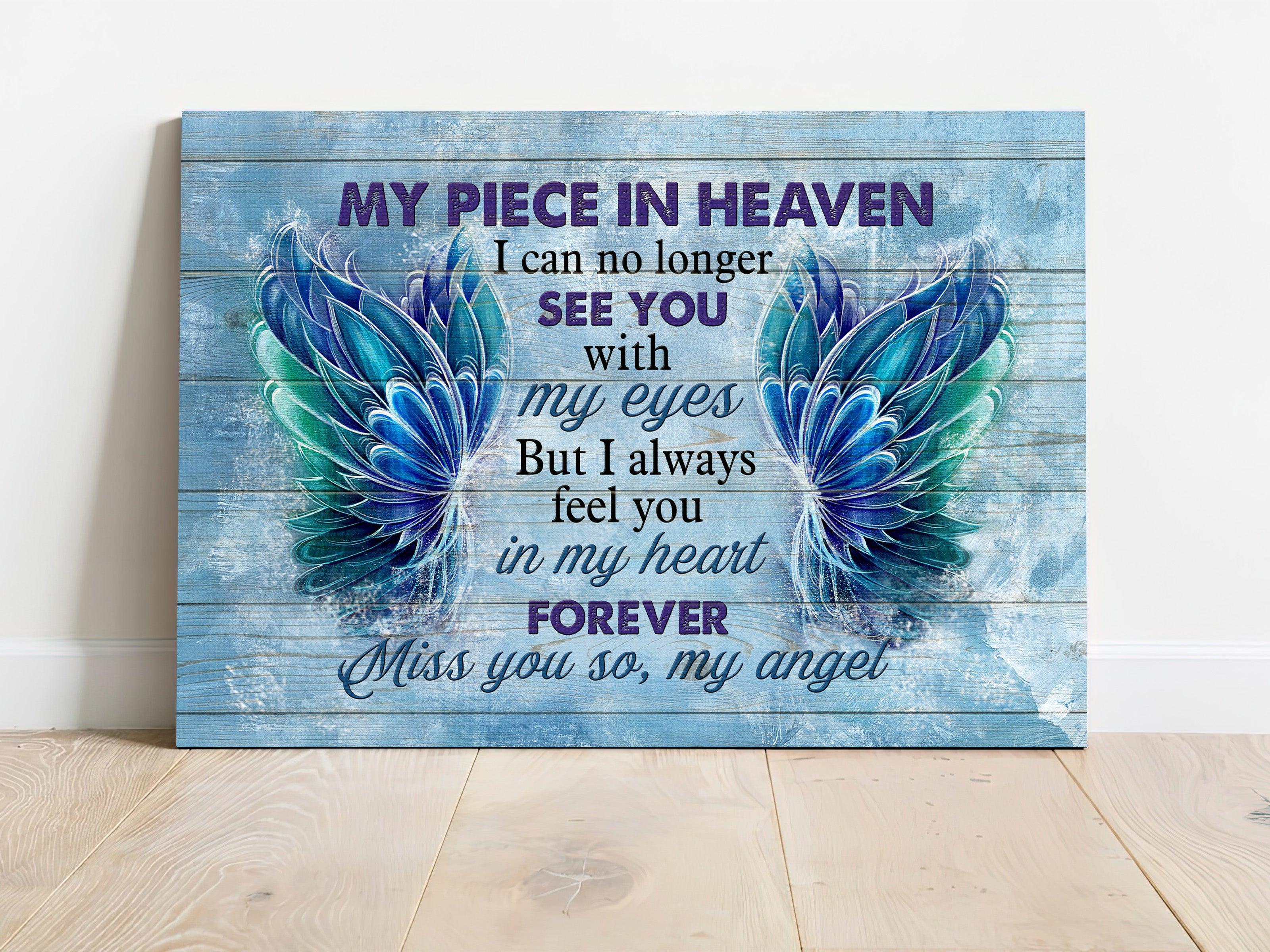 Memorial Premium Wrapped Landscape Canvas - Gorgeous wings canvas, I always feel you in my heart - Heaven Gifts for members family - Image 2