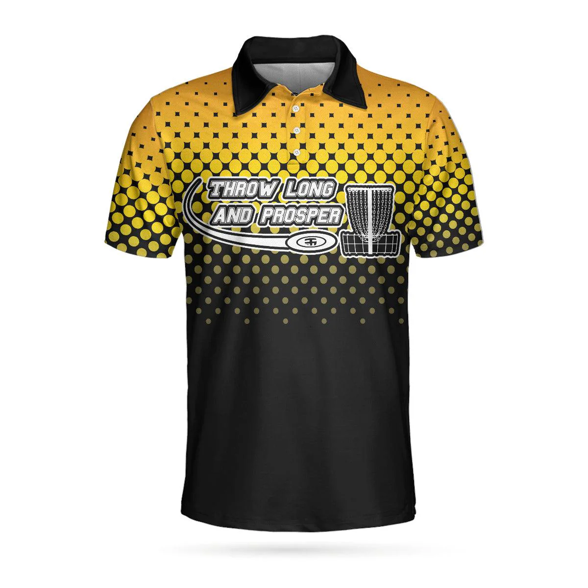 Men Disc Golf Polo Shirt - Throw Long And Prosper Disc-golf aholic Polo Shirt, Cool Disc Golf Shirt - Perfect Gift For Men - Image 2