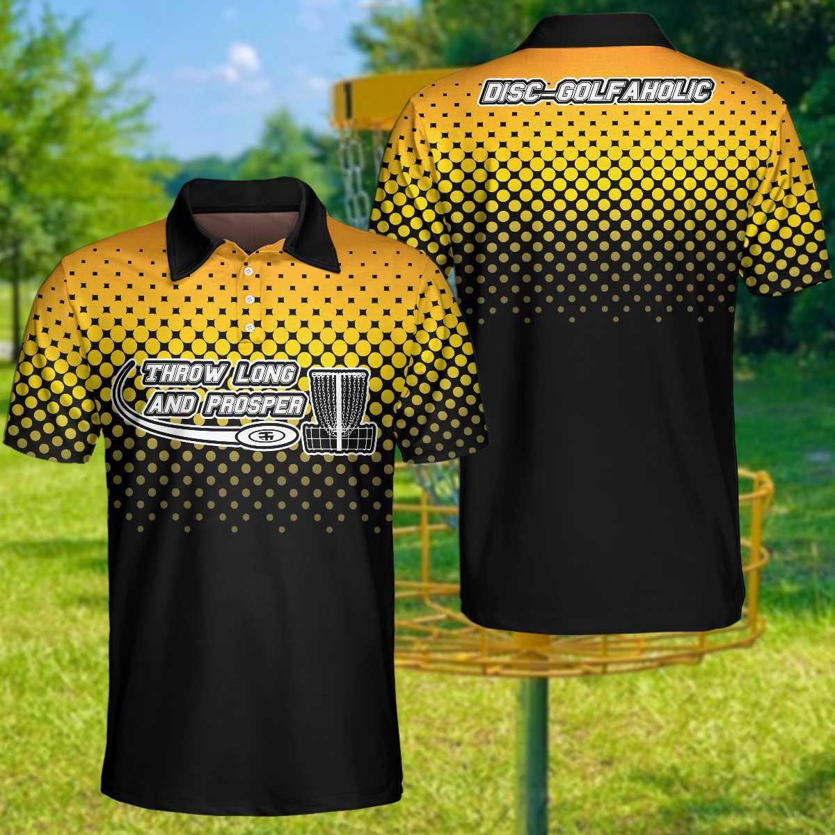 Men Disc Golf Polo Shirt - Throw Long And Prosper Disc-golf aholic Polo Shirt, Cool Disc Golf Shirt - Perfect Gift For Men - Image 4