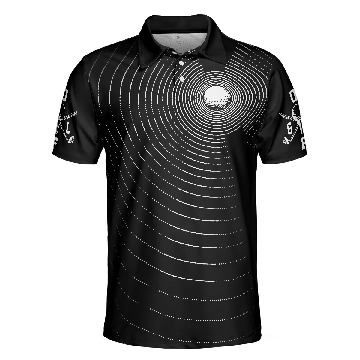 Men Golf Polo Shirt -  Best Golf Shirt For Men, Gold Ball And Golfer All Over Print - Perfect Polo Shirt For Men, Golfers - Image 3