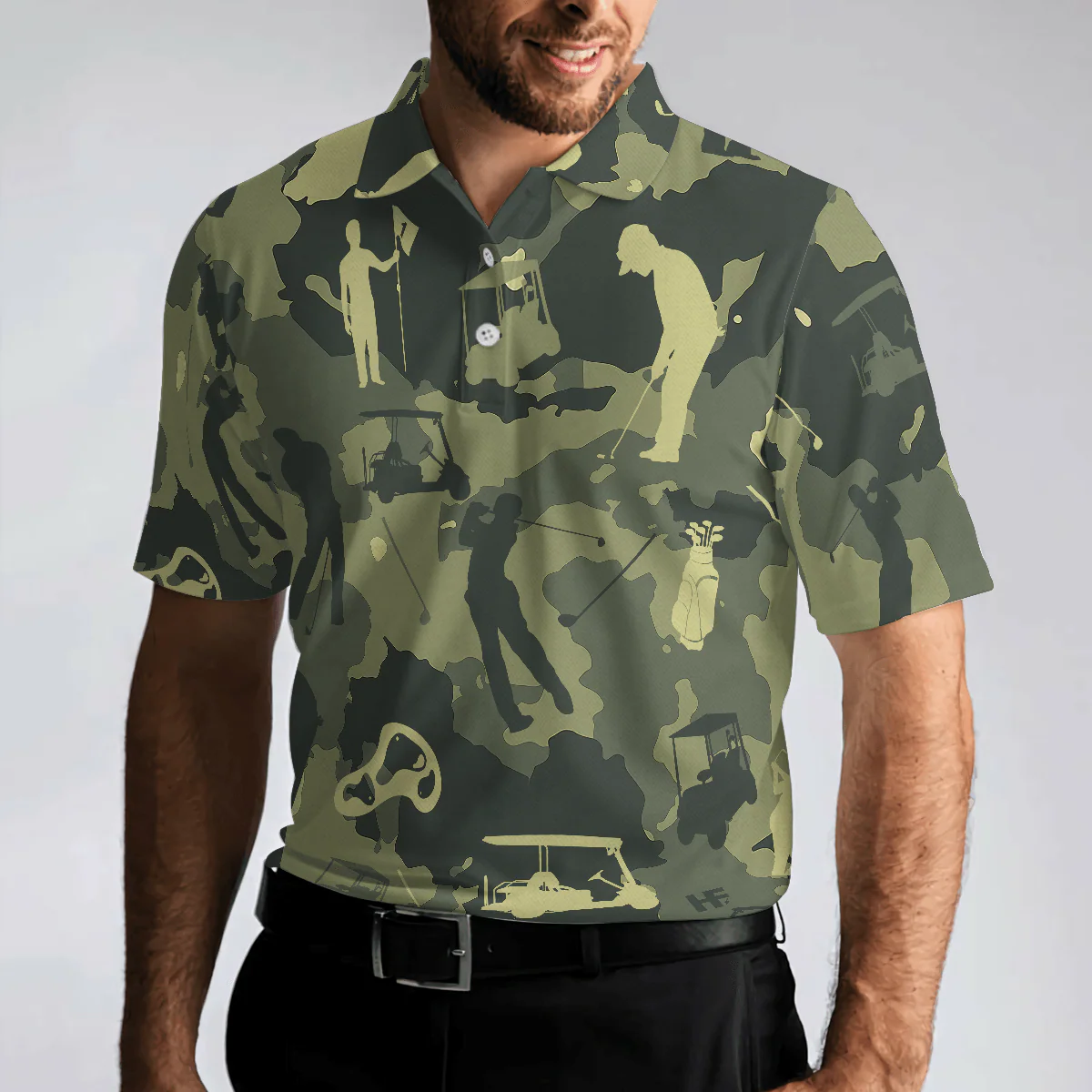Men Golf Polo Shirt - Camouflage Texture Golf Set Polo Shirt, Military Men Polo Shirt - Perfect Polo Shirt For Men, Golfers - Image 5