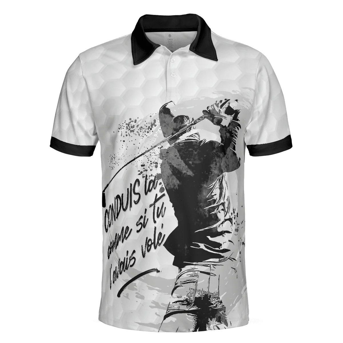 Men Golf Polo Shirt - Conduis La Comme Si Tu L'avais Volé Men Polo Shirt, Golf Pattern Polo Shirt, Best Golf Shirt For Men, Golfers - Image 3