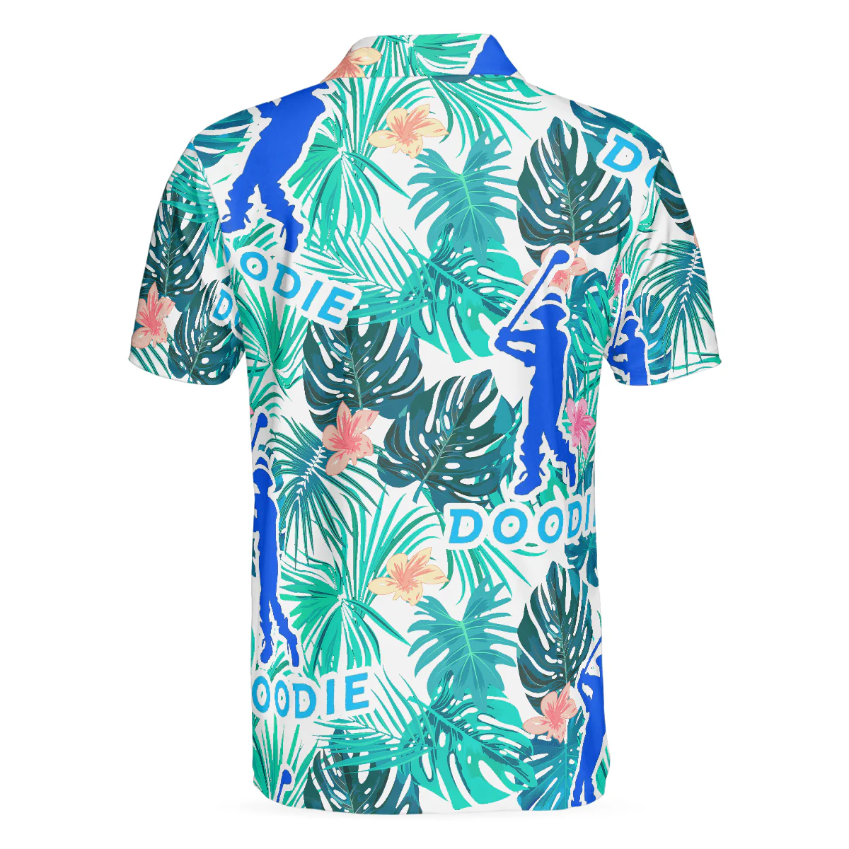 Men Golf Polo Shirt - Doodie Tropical Polo Shirt, Men Polo Shirt, Best Gift For Men, Polo Shirt Gift For Men Golfers - Image 3