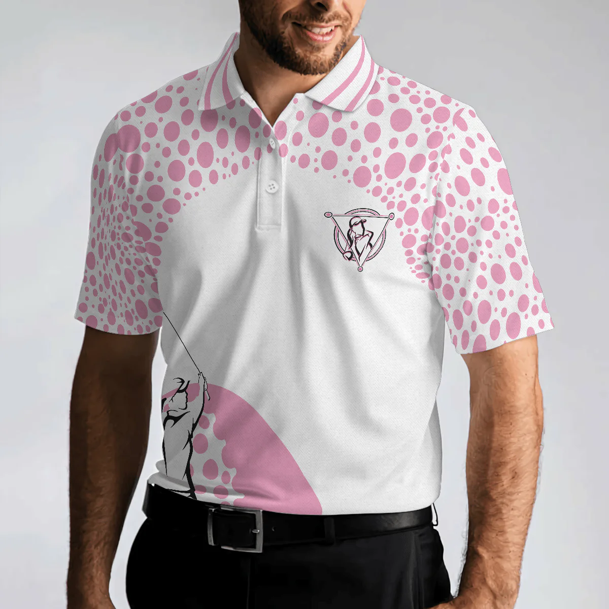 Men Golf Polo Shirt - Empowered Women Empower Women Golf Pink Polo Shirt, Polo Shirts For Men, Golfers - Image 4