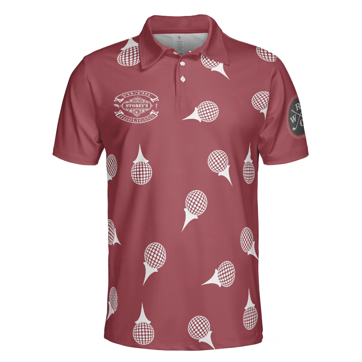Men Golf Polo Shirt - Filthy Red and White Golf Men Polo Shirt, Let's Par Tee Men Polo Shirt - Perfect Polo Shirt For Men, Golfers - Image 3