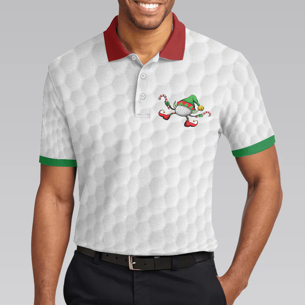 Men Golf Polo Shirt - Golf All I Want Polo Shirt, Funny Christmas-Themed Men Golf Shirt - Perfect Polo Shirt For Men, Golfers - Image 4