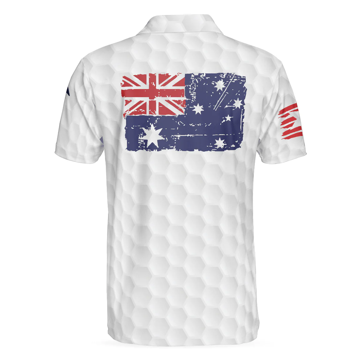 Men Golf Polo Shirt - Golf Australian Flag, White Golf Pattern Men Polo Shirt - Perfect Polo Shirt For Men, Golfers - Image 2