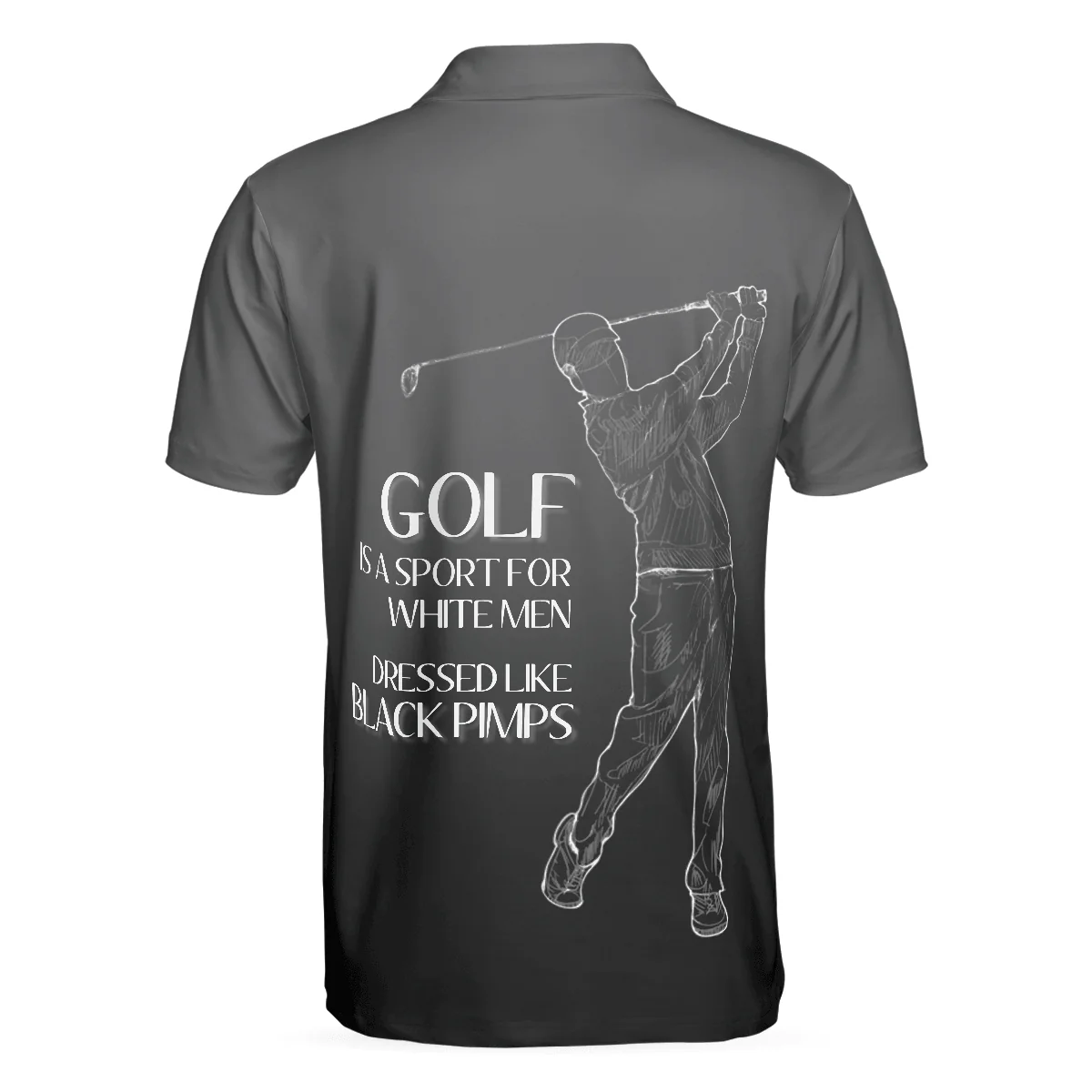 Men Golf Polo Shirt - Golf Black Pimps Polo Shirt For Men, Funny White Men Golfing Polo Shirt - Best Gift For Men, Golf Lovers - Image 2