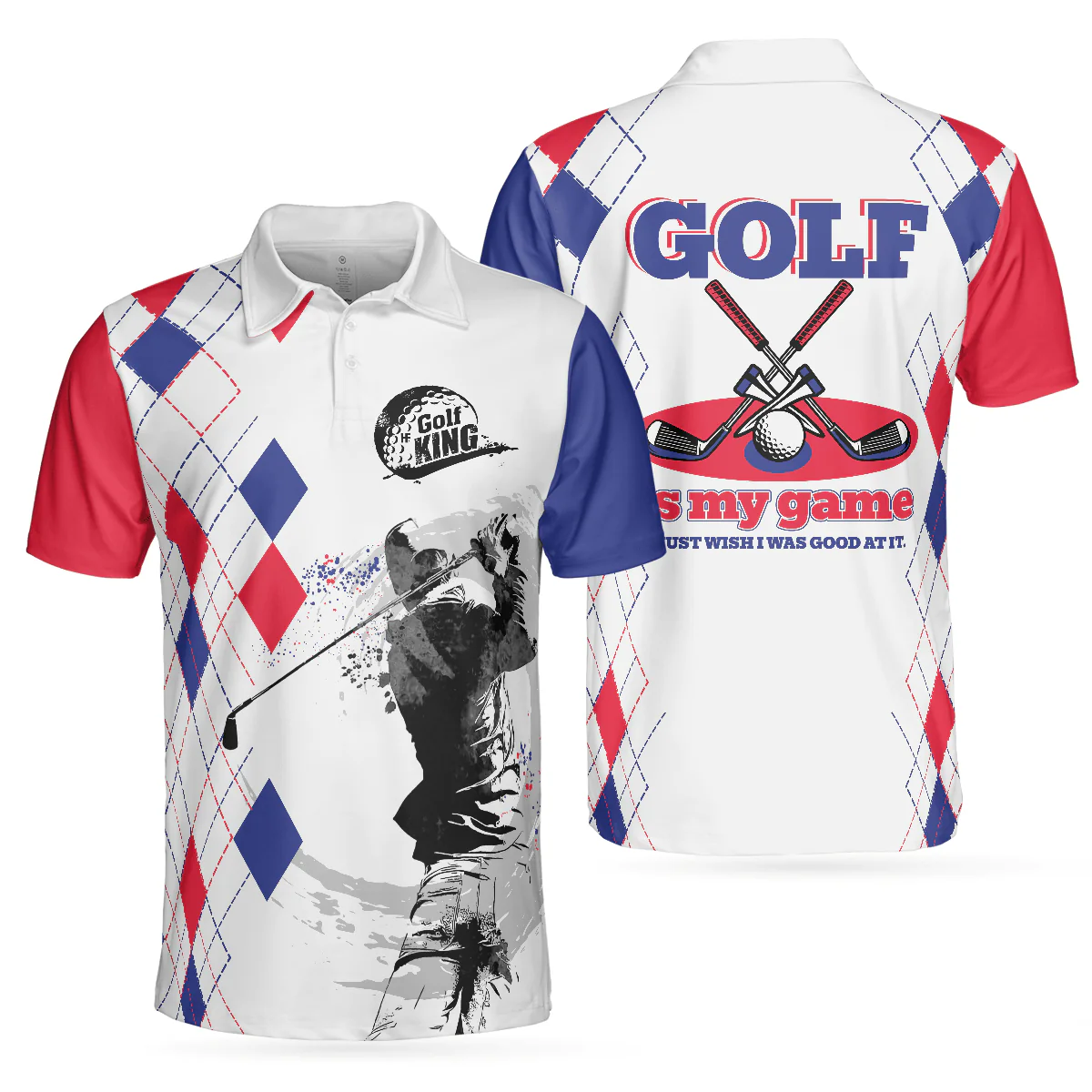 Men Golf Polo Shirt - Golf Is My Game I Just Wish I Was Good At It Men Golf Polo Shirt - Perfect Polo Shirt For Men, Golfers