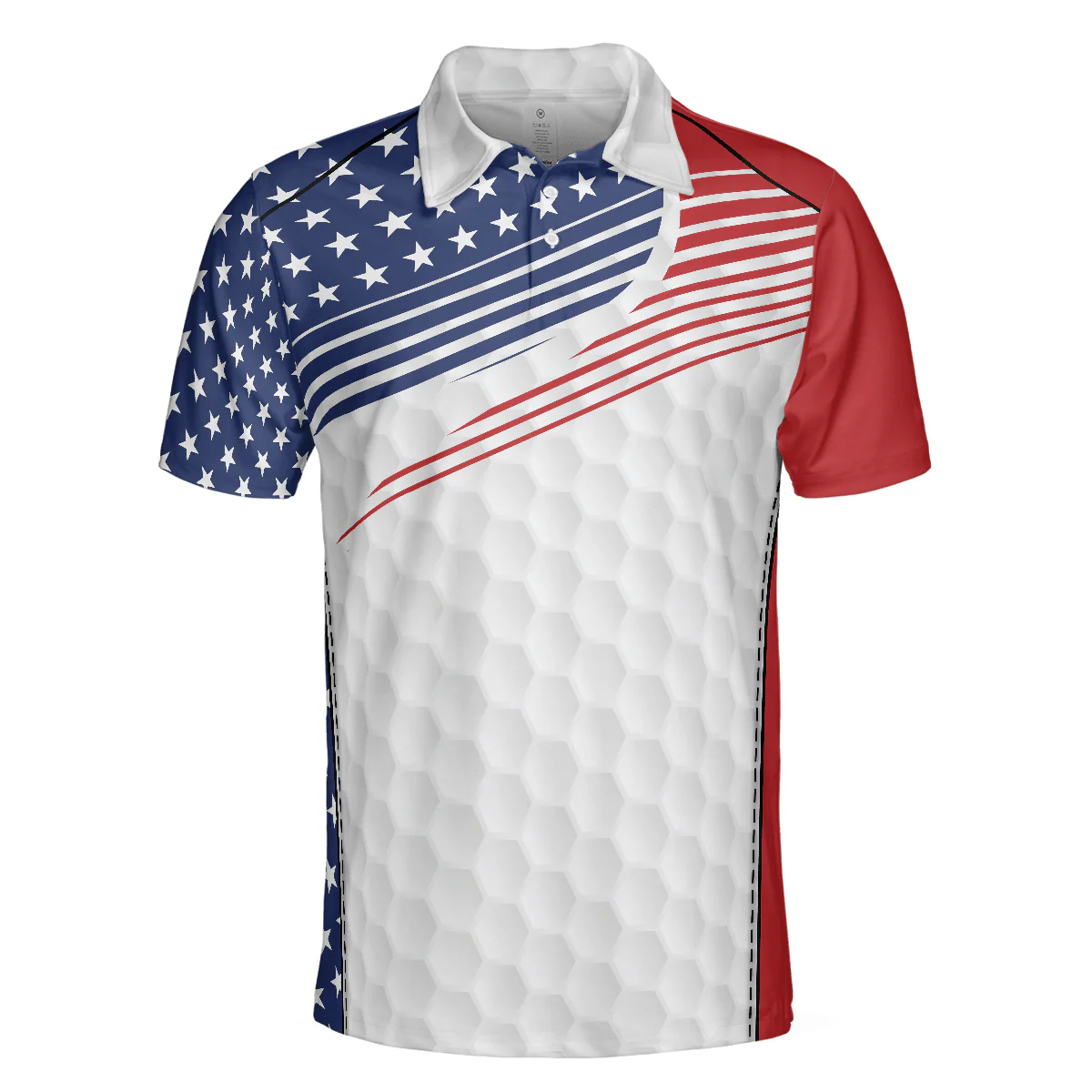 Men Golf Polo Shirt - Golf Skull Wear Hat USA Men Golf Polo Shirt - Perfect Polo Shirt For Men, Golfers - Image 3