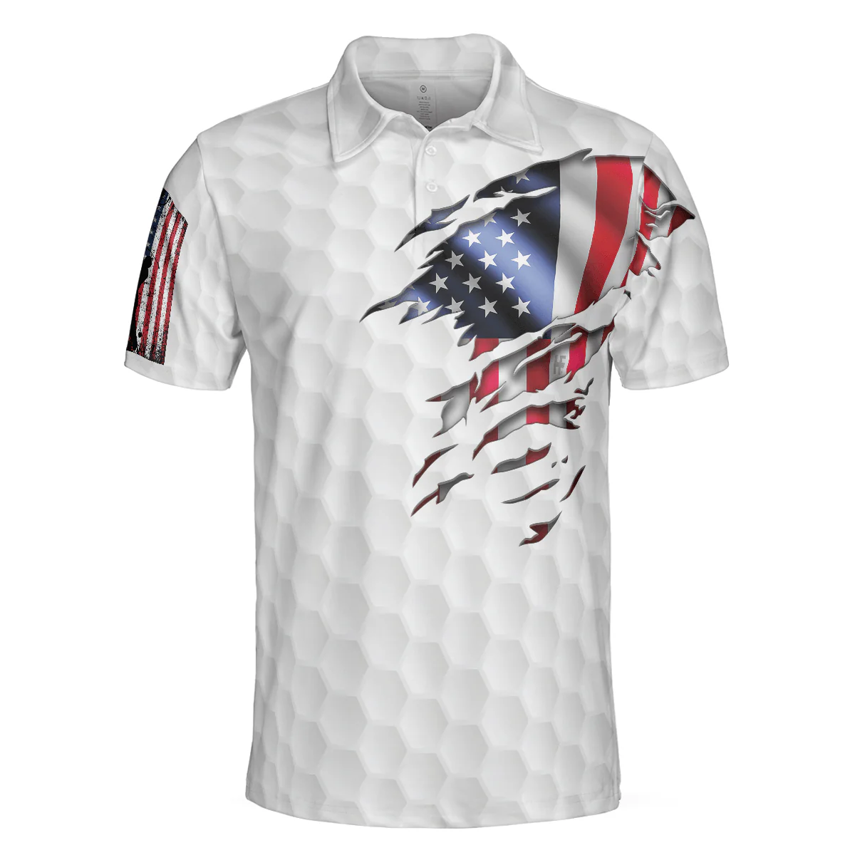 Men Golf Polo Shirt - Golf Solves Most Of My Problems Polo Shirt, American Flag Polo Shirt, Golf Shirt For Music Lovers, Golfers - Image 3