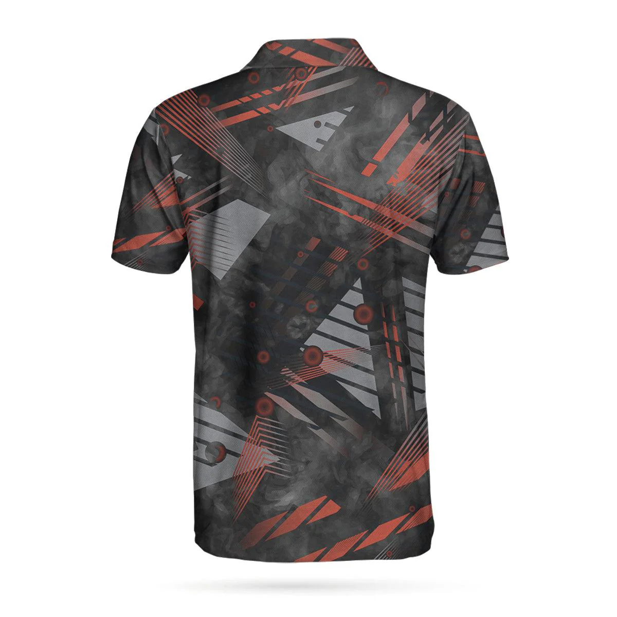 Men Golf Polo Shirt - Golfers On Art Pattern Men Polo Shirt, Smoke Digital Theme Polo Shirt, Best Golf Shirt For Men, Best Gift For Golfers - Image 2