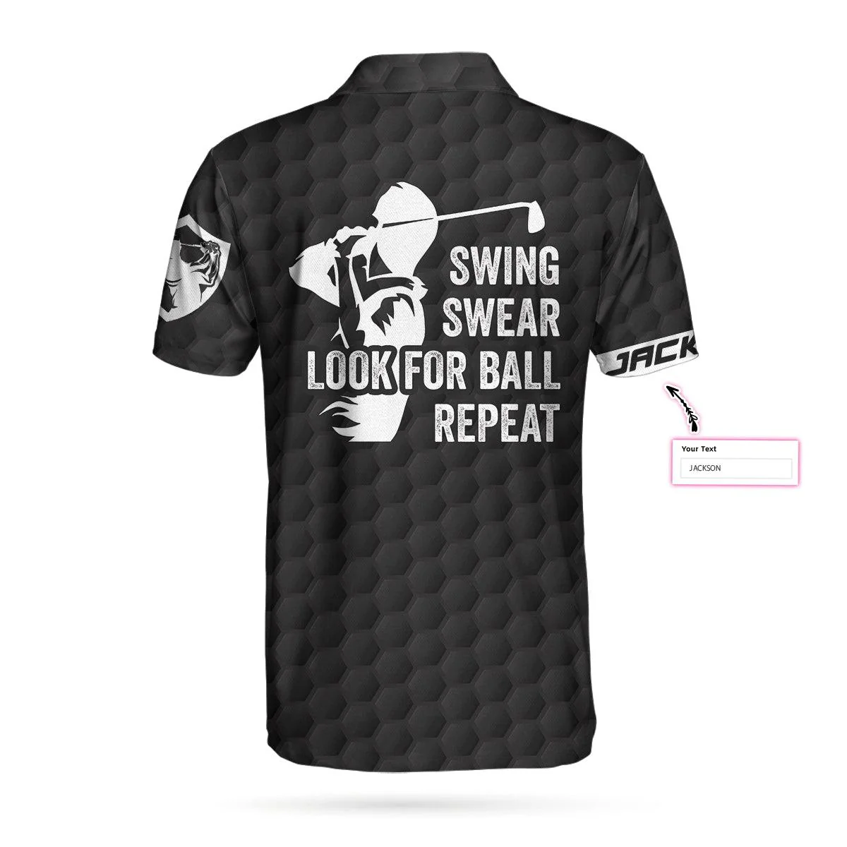 Men Golf Polo Shirt - Golfing Instructions Custom Men Polo Shirt, Personalized Black US Flag Polo Shirt, Cool Golf Shirt For Men, Golfers - Image 3