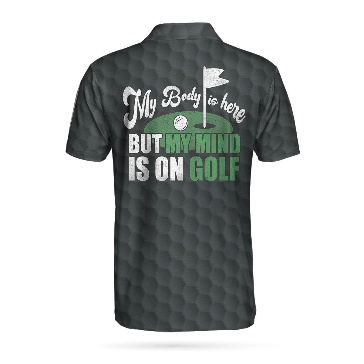 Men Golf Polo Shirt - Gopher My Mind Is On Golf Custom Men Polo Shirt, Personalized Golf Shirt For Men, Cool Gift For Golfers - Image 3