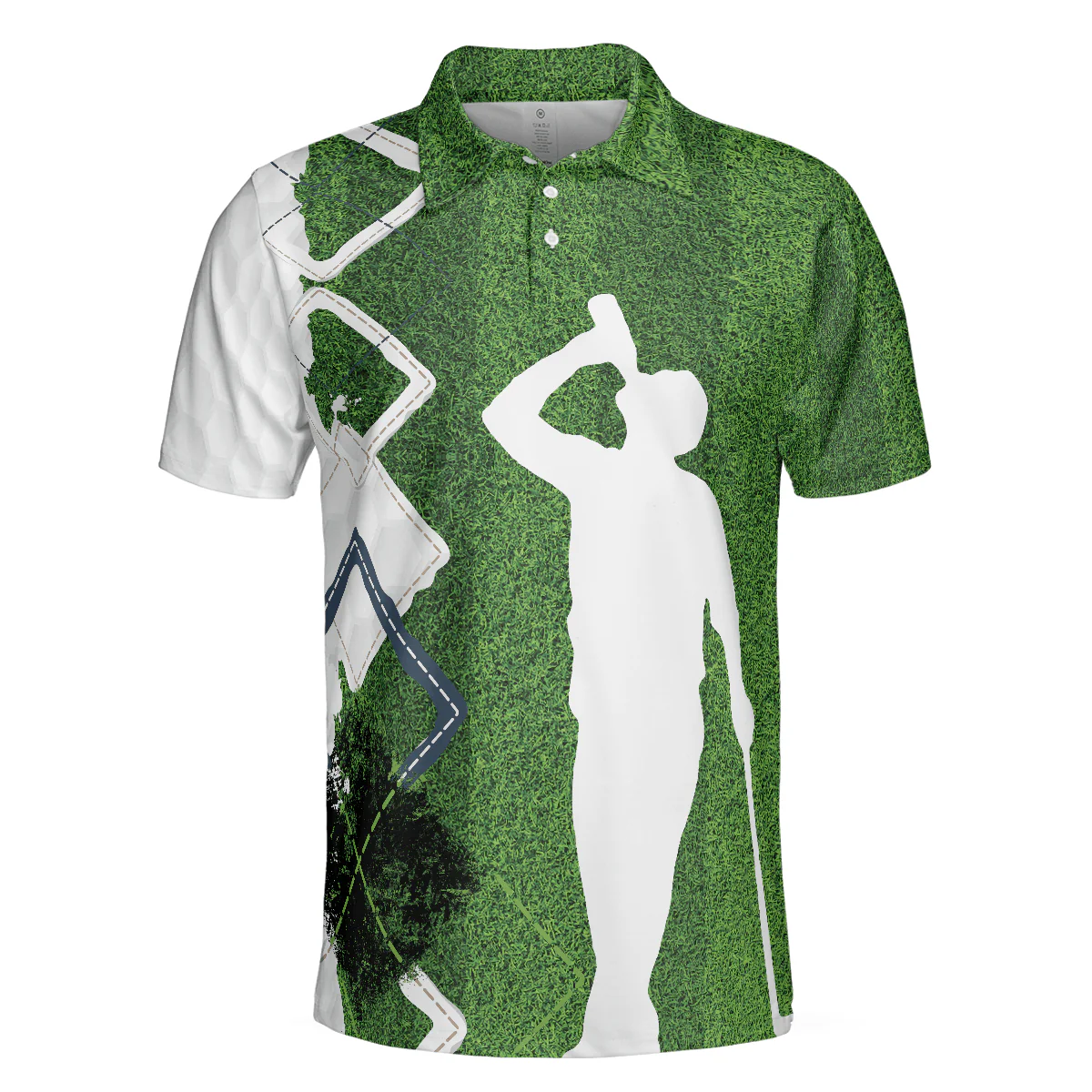 Men Golf Polo Shirt - Green Argyle Golf Men Polo Shirt, I Got A Cold Beer On Every Hole In One Men Golf Polo Shirt - Perfect Polo Shirt For Men - Image 3