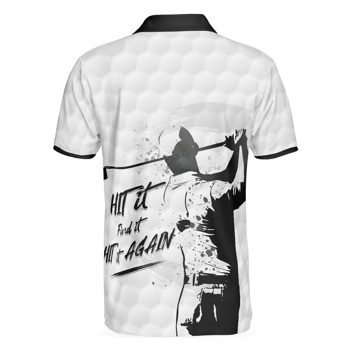 Men Golf Polo Shirt - Hit It Find It Hit It Again Man Golf Men Polo Shirt - Perfect Polo Shirt For Men, Golfers - Image 2
