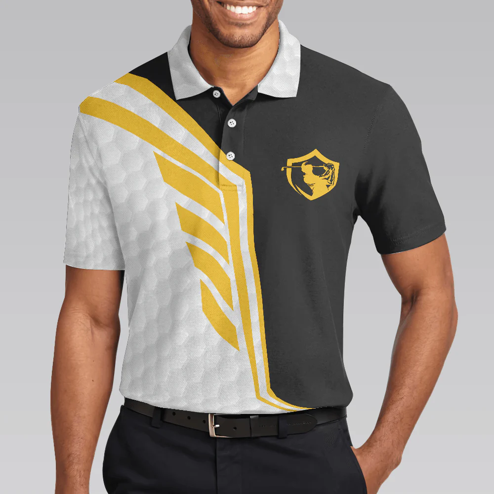 Men Golf Polo Shirt - I Ain't Perfect But I Can Still Play Golf Polo Shirt, Black And White Golfing Shirt For Men, Best Gift For Men - Image 4