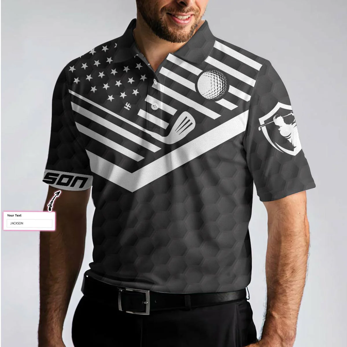Men Golf Polo Shirt - I Don't Always Play Golf Custom Polo Shirt, Personalized Golf American Flag Polo Shirt, Cool Golf Shirt For Men, Golf Lover - Image 5