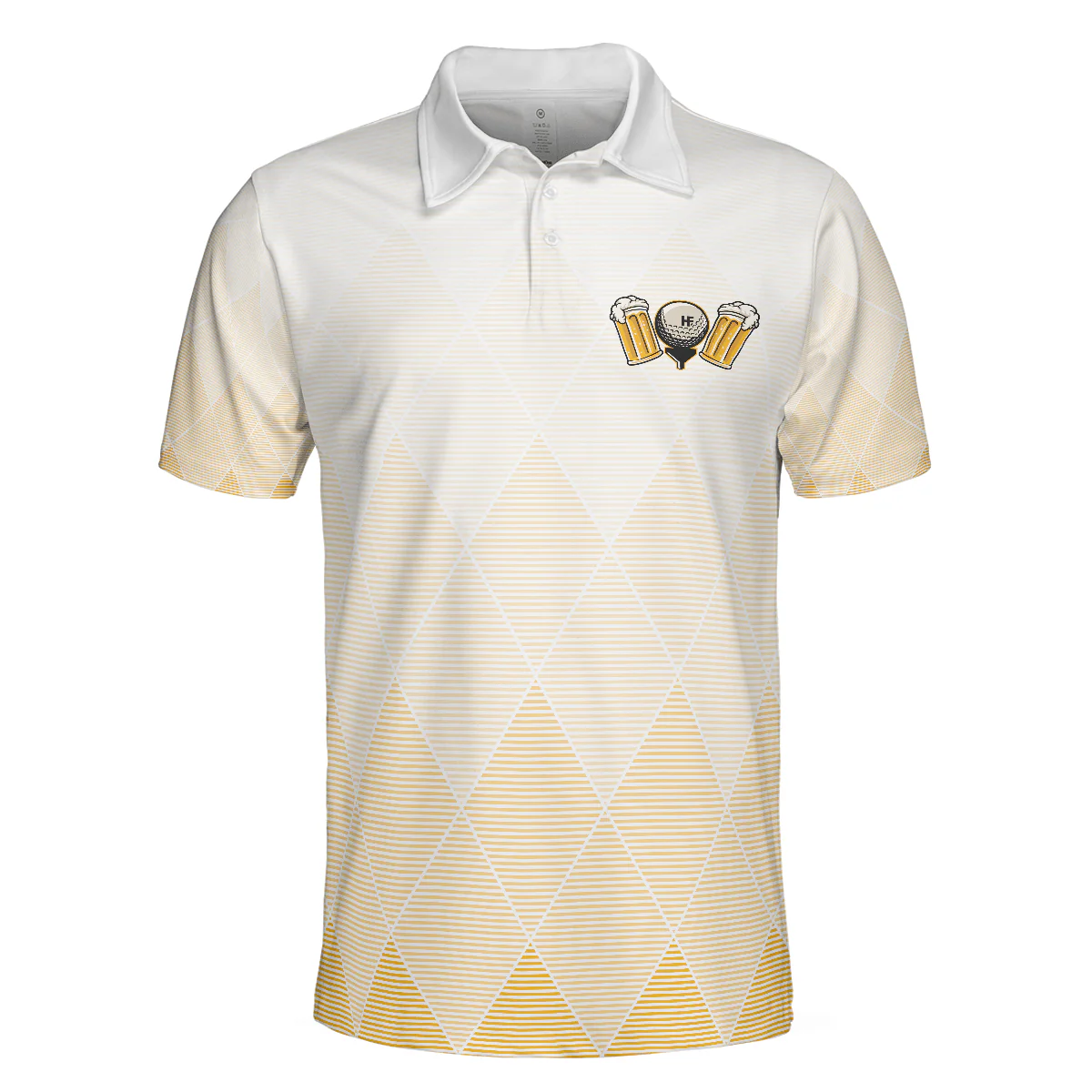 Men Golf Polo Shirt - I Drink I Drive And I Know Things Argyle Pattern Golf Polo Shirt, Golf Shirt For Beer Lovers, Best Gift For Men - Image 3