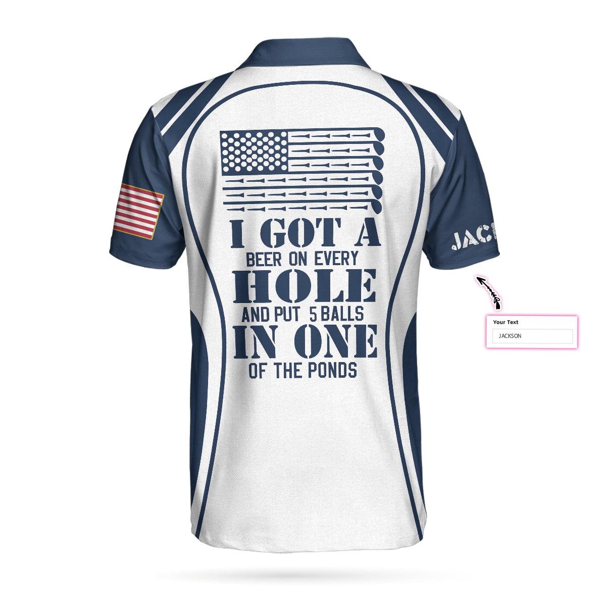 Men Golf Polo Shirt - I Got A Hole In One Golf Custom Polo Shirt, Personalized Skull Golf Shirt For Men, Best Gift For Men, Golf Lover - Image 3