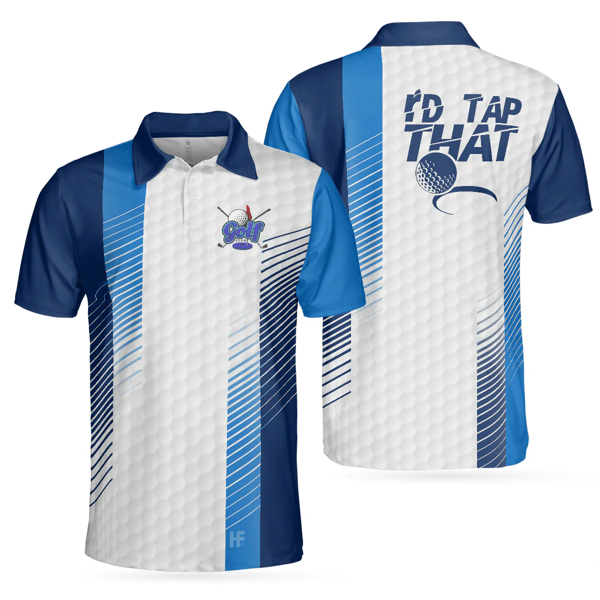 Men Golf Polo Shirt - I'd Tap That Elegant Blue Color Golf Polo Shirt, Blue Golfing Polo Shirt, Best Golf Shirt For Men