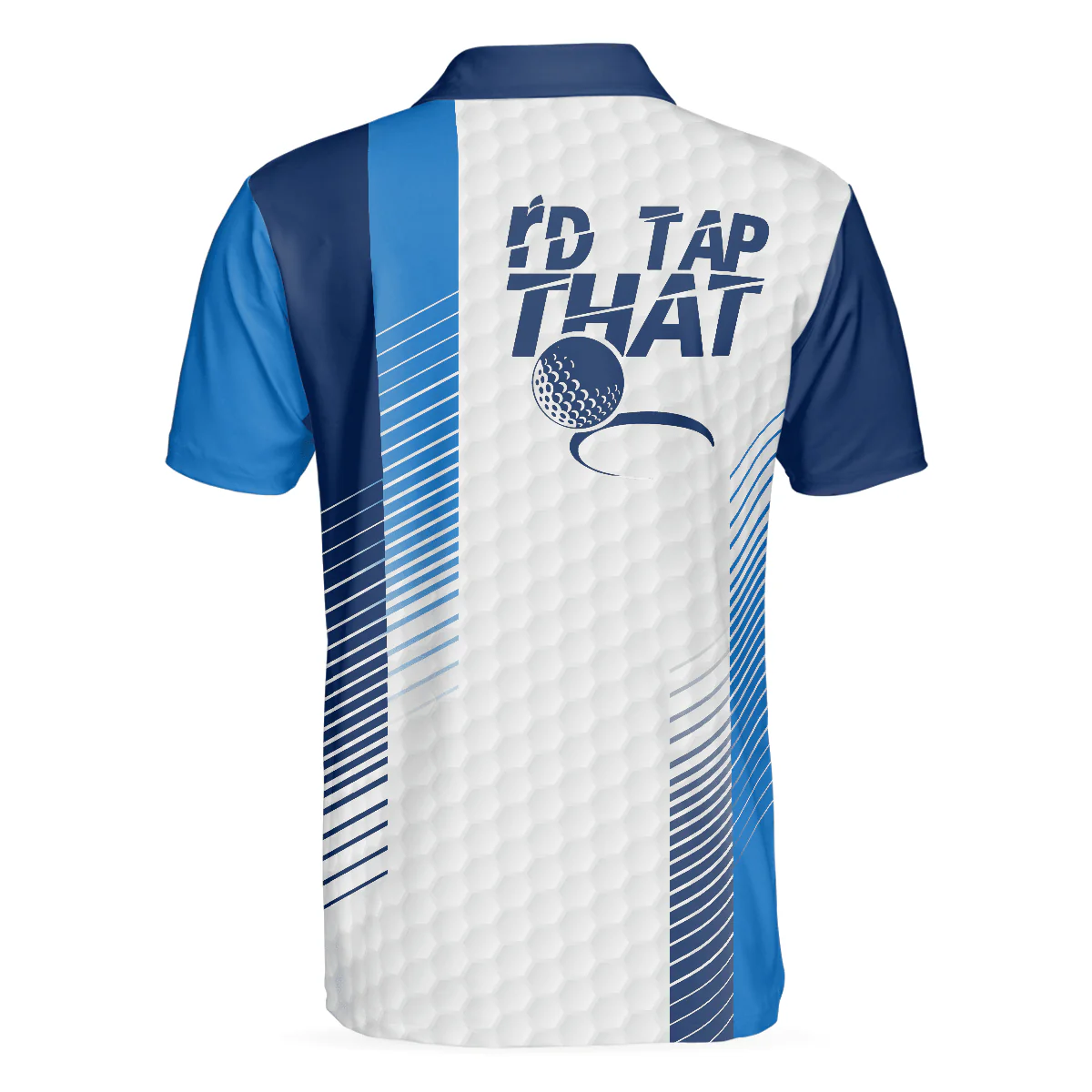 Men Golf Polo Shirt - I'd Tap That Elegant Blue Color Golf Polo Shirt, Blue Golfing Polo Shirt, Best Golf Shirt For Men - Image 2