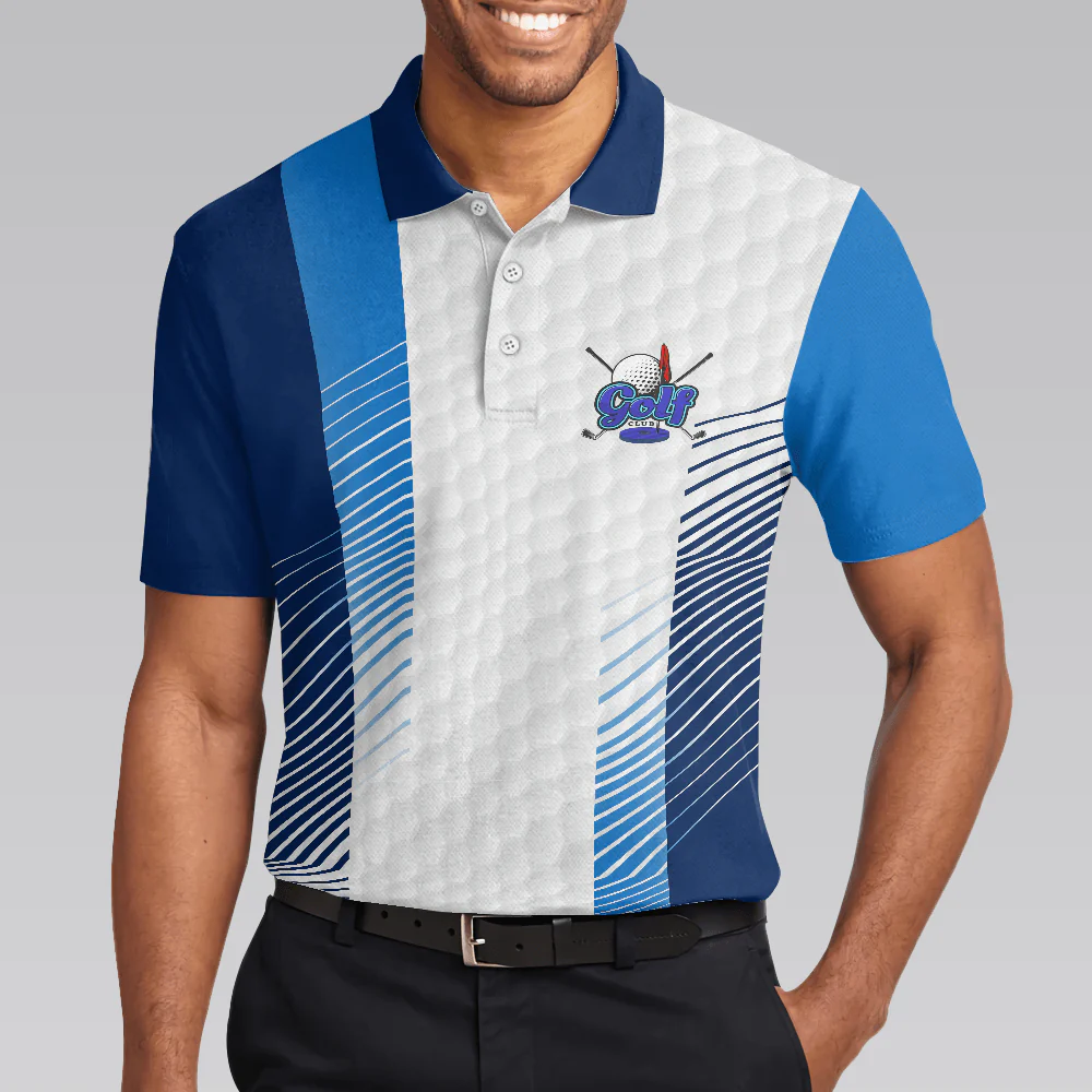 Men Golf Polo Shirt - I'd Tap That Elegant Blue Color Golf Polo Shirt, Blue Golfing Polo Shirt, Best Golf Shirt For Men - Image 4