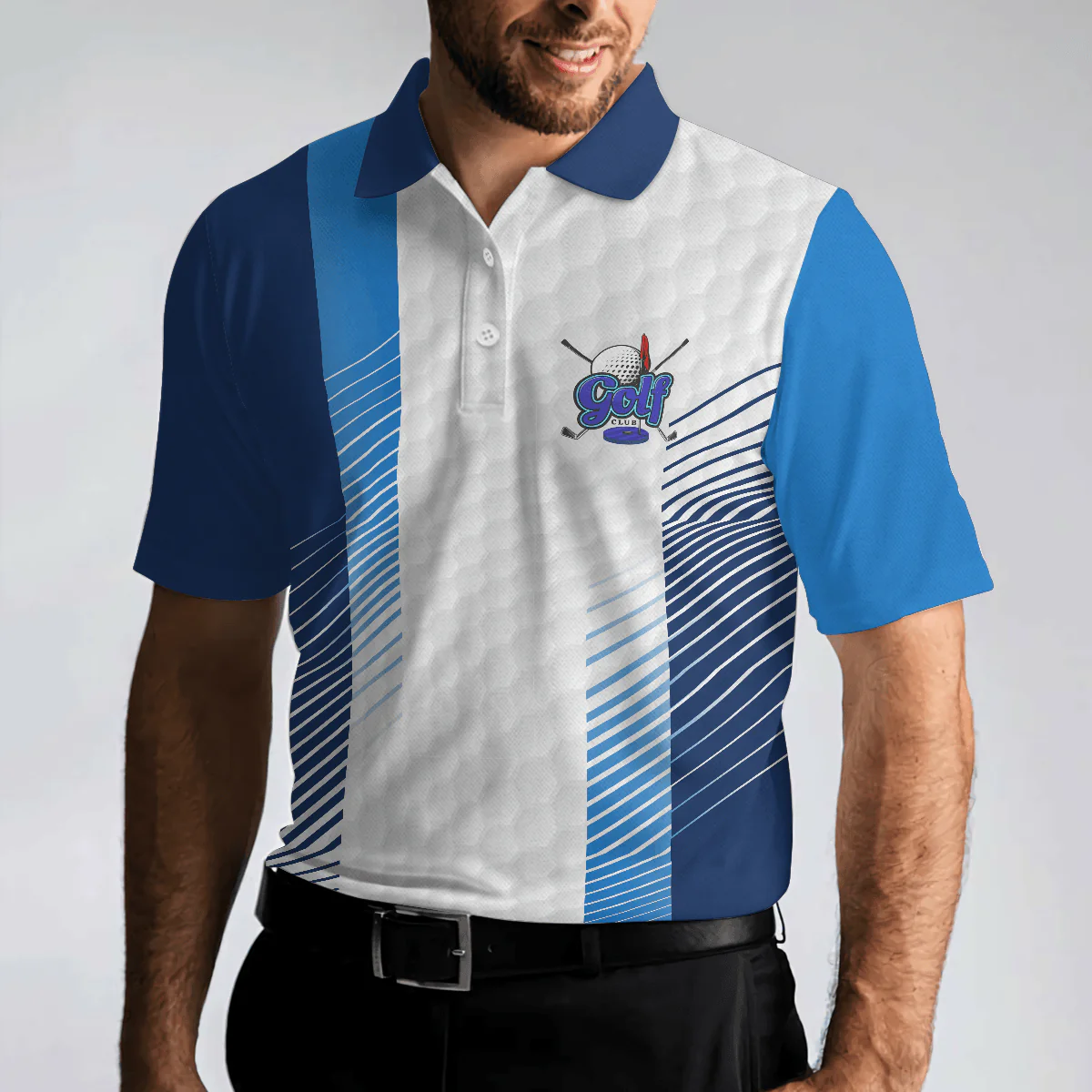 Men Golf Polo Shirt - I'd Tap That Elegant Blue Color Golf Polo Shirt, Blue Golfing Polo Shirt, Best Golf Shirt For Men - Image 5