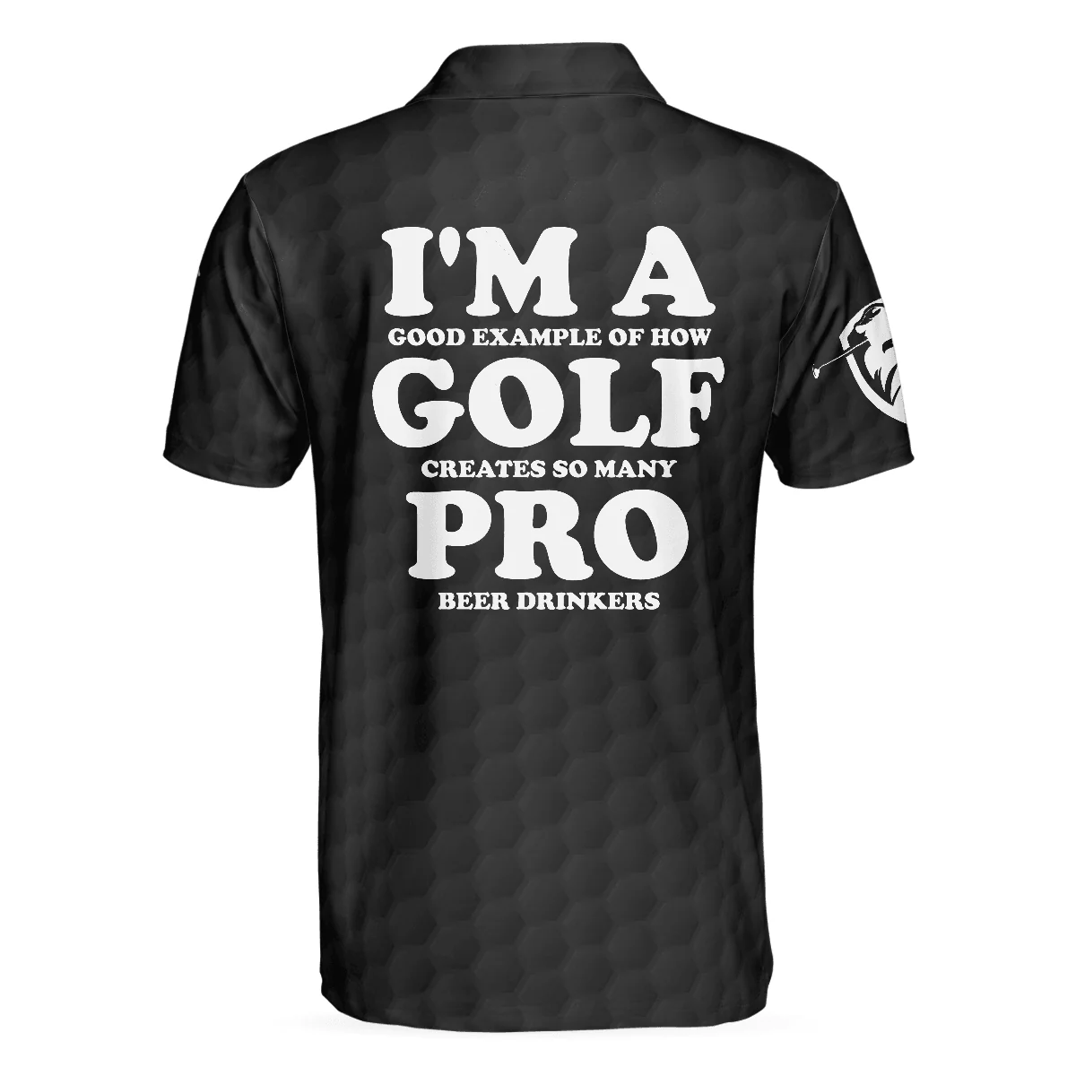 Men Golf Polo Shirt - I'm A Golf Pro Golf Polo Shirt, Black And White Skull Golf Shirt, Basic Golf Sayings Shirt For Men, Golfers - Image 2