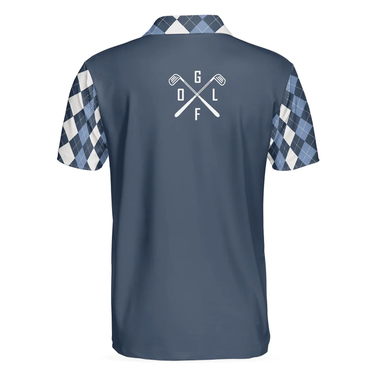 Men Golf Polo Shirt - Life Is Short Swing Hard Polo Shirt, Argyle Pattern Polo Shirt, Best Golf Shirt For Men, Golf Lover - Image 2