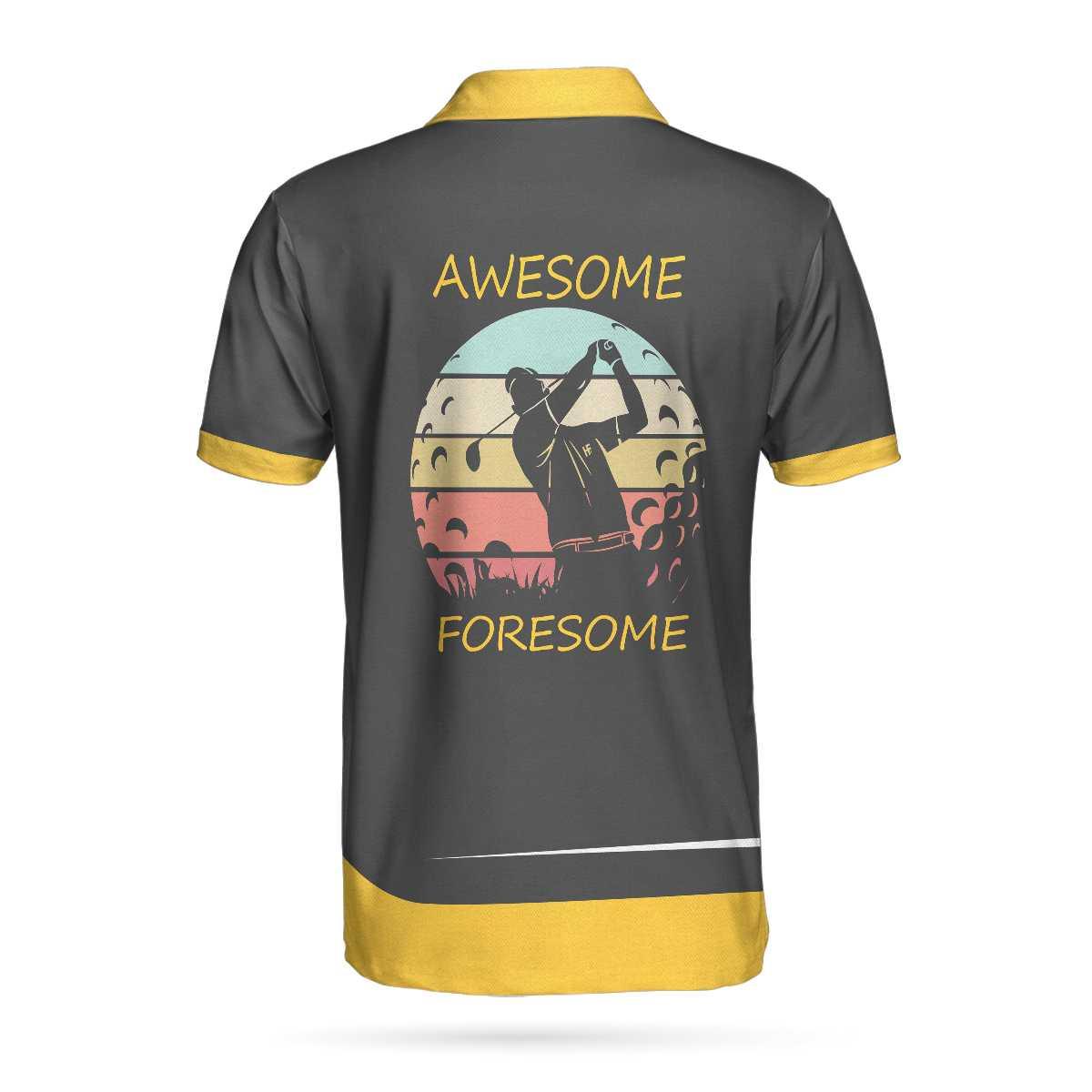 Men Golf Polo Shirt - Personalized Awesome Foresome ,The Longest Day Custom Polo Shirt, Best Gift For Men, Polo Shirt Gift For Men Golfers - Image 4