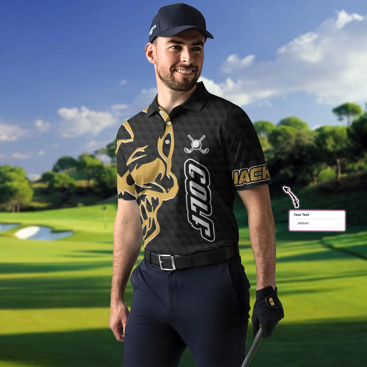 Men Golf Polo Shirt - Personalized Black Skull Golf Men Polo Shirt, Getting Old Living Fine Golf Custom Shirt For Men, Gift For Golfers - Image 2