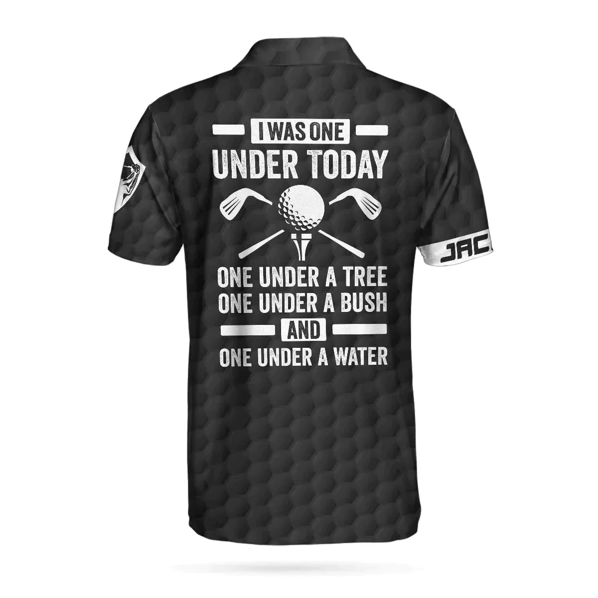 Men Golf Polo Shirt - Personalized Golf American Flag Golf Men Polo Shirt, I Was One Under Today Custom Shirt For Male, Gift For Golfers - Image 3