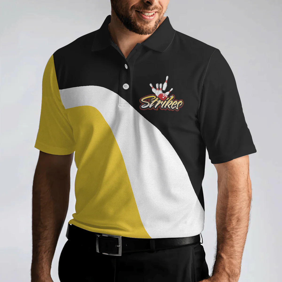 Men Golf Polo Shirt - Simple Drinking Golf Men Polo Shirt, Beer Helps Me Aim Better Polo Shirt Design - Perfect Polo Shirt For Men, Golfers - Image 4