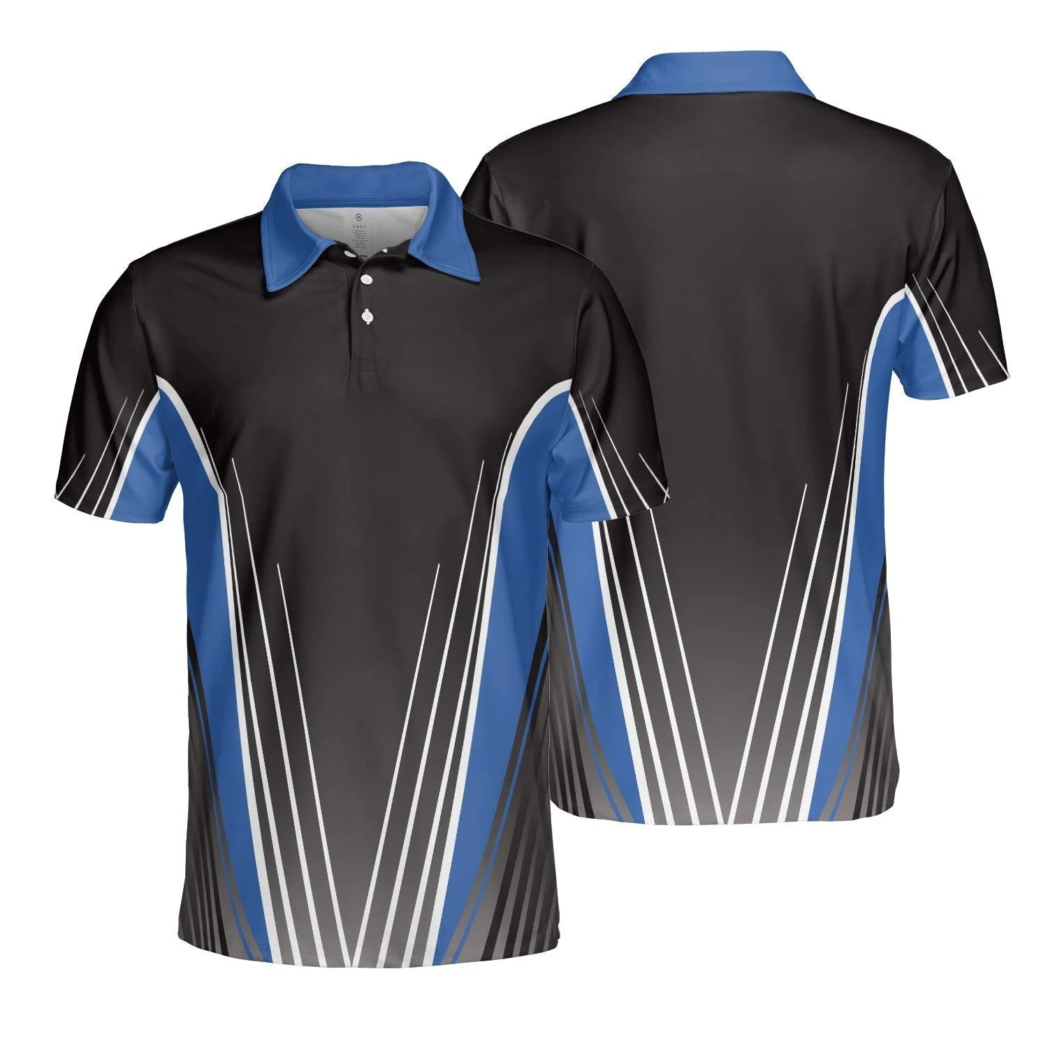 Men Golf Polo Shirt - Steve Longtin Men Polo Shirt, Navy And Black Polo Shirt For Male Golfers - Perfect Gift For Men, Golfers