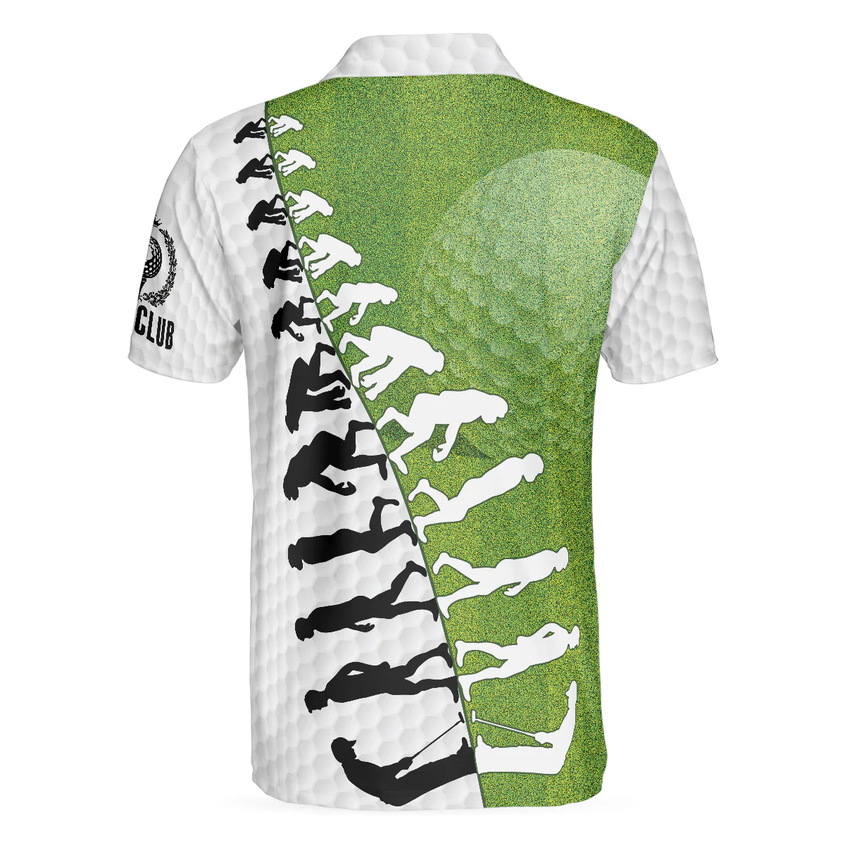 Men Golf Polo Shirt - The Evolution Of Golfer Through Generations Golf Polo Shirt, White And Green Golf Shirt - Perfect Gift For Men - Image 4