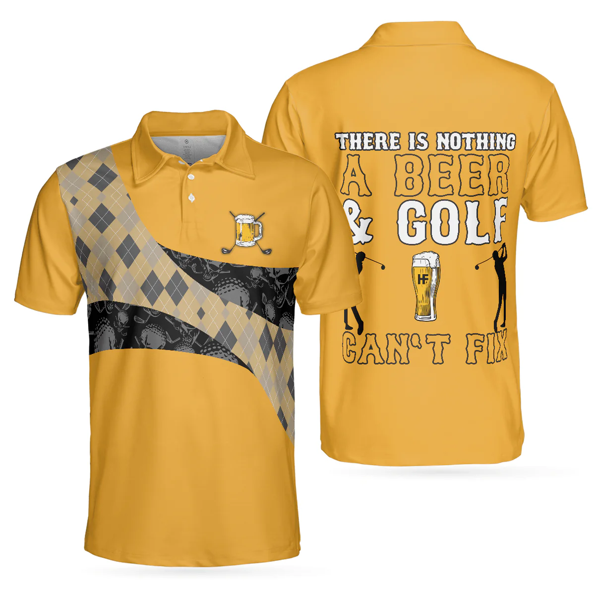 Men Golf Polo Shirt - There Is Nothing A Beer And Golf Can't Fix Polo Shirt - Perfect Gift For Men
