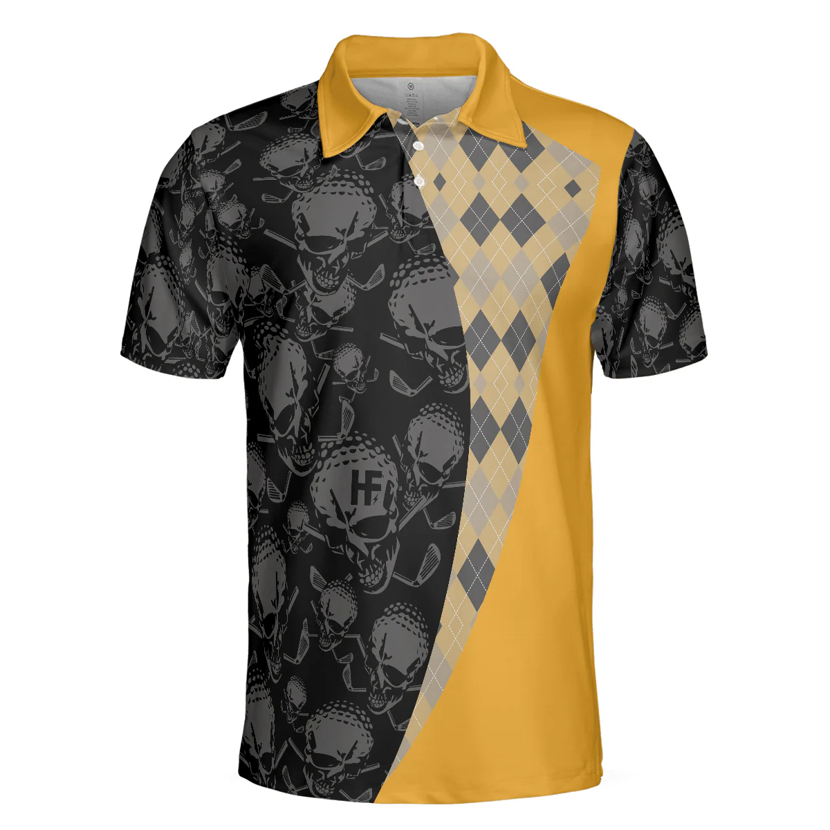 Men Golf Polo Shirt - There Is Nothing A Beer And Golf Can't Fix V2 Polo Shirt, Skull Plaid Pattern Golf Shirt - Perfect Gift For Men, Golfers - Image 3