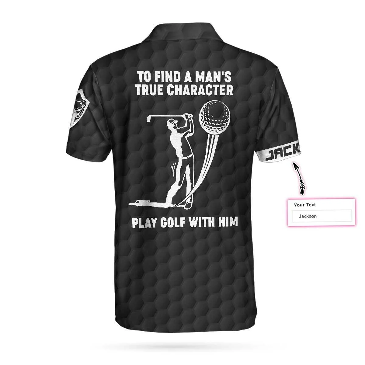 Men Golf Polo Shirt - To Find A Man’s True Character American Flag Custom Polo Shirt, Personalized Golf Shirt - Perfect Gift For Women - Image 4